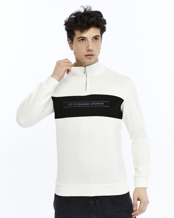 Resim Paul&More Yarım Fermuar Erkek Sweat 227 Parçalı Yarım Fermuarlı