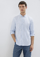 Resim Mavi Erkek Uzun Kol Gömlek M0211916-91471