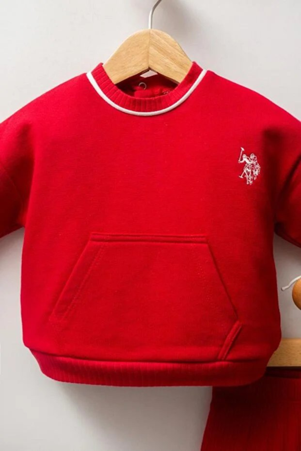 Resim U.S. Polo Assn Bebek Kız Bebek Sweat Takım USB2738
