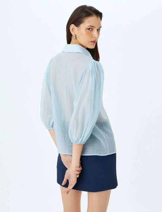 Resim Koton Kadın Uzun Kol Gömlek 5SAK60043PW