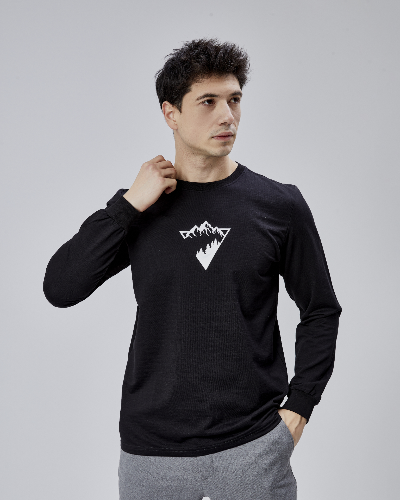 Resim Paul&More Erkek Sweat Manzara Baskı O Yaka