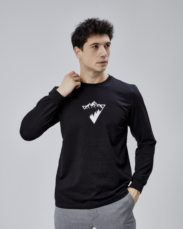 Resim Paul&More Erkek Sweat Manzara Baskı O Yaka