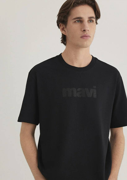 Resim Mavi Logo Erkek T-Shirt M0611807-900