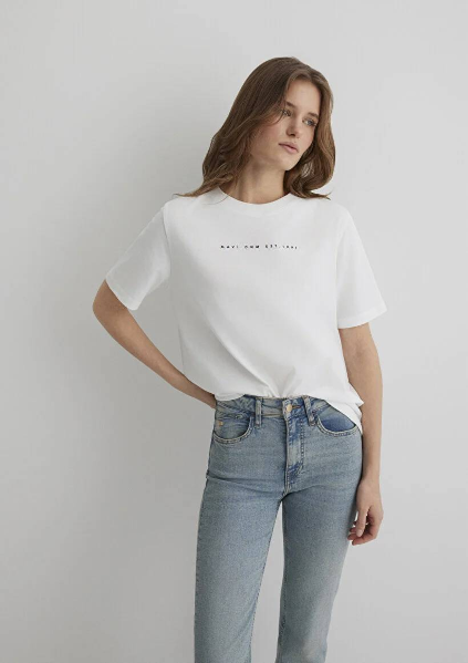 Resim Mavi Logo Kadın T-Shirt M1613147-70057