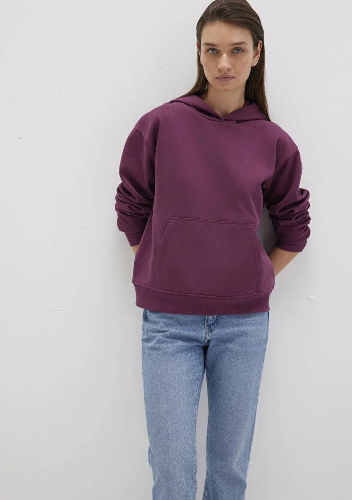 Resim Mavi Kapüşonlu Kadın Sweatshirt M167299-70670