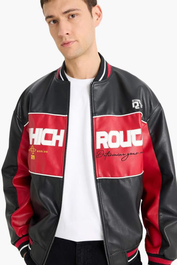 Resim Defacto Erkek  Deri Mont E9050AX/BK27