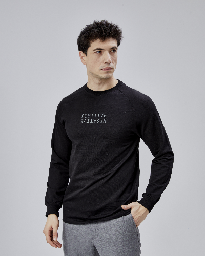 Resim Paul&More Erkek Sweat Pozitif Baskı Reglan Kol Bürümcük