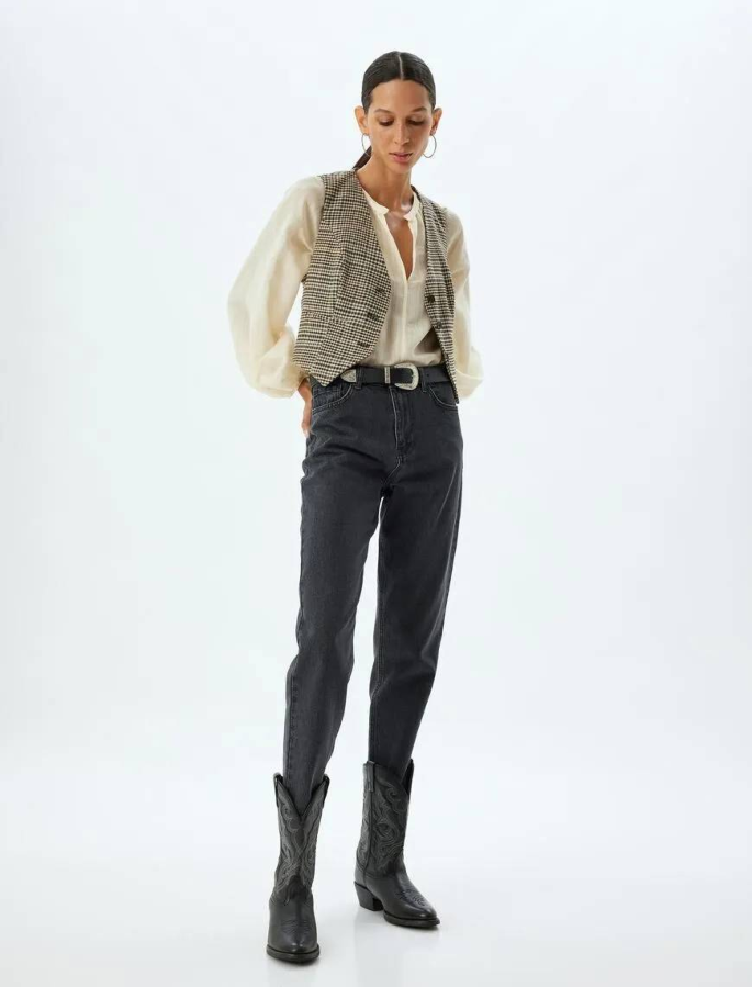 Resim Koton Kadın Jean Pantolon 5Wal40207Md