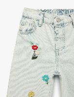 Resim Koton Kız Bebek Jean Pantolon 6SMG40016AD