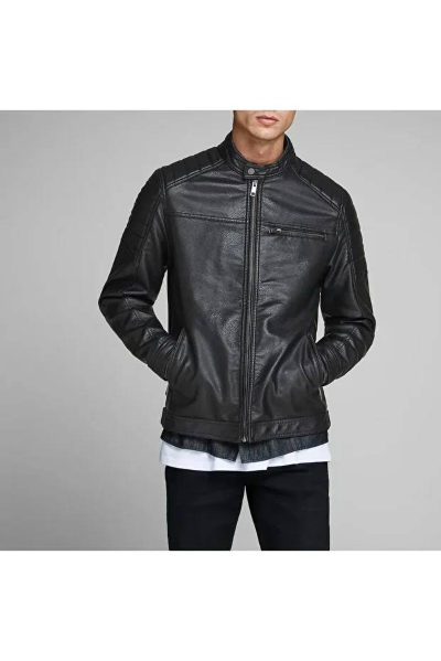 Resim Jack & Jones Jjerocky Jacket Noos Erkek Deri Mont Ve Ceket 12147218