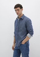 Resim Mavi Erkek Uzun Kol Gömlek M0211763-70718