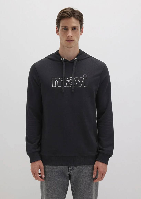 Resim Mavi Logo Kapüşonlu Erkek Sweat M065606-900