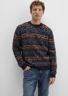 Resim Mavi Jakarlı Erkek Kazak M0710331-70497