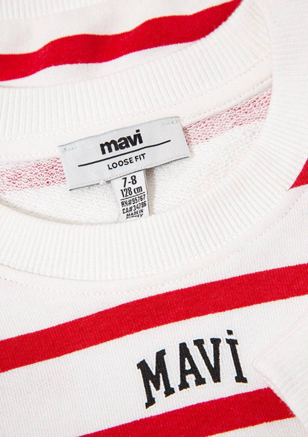 Resim Mavi Logo Baskılı Kız Çocuk Sweat M7S10038-82054