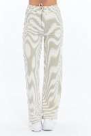 Resim Viole&More Kadın Kanvas Pantolon 2497 Çizgili