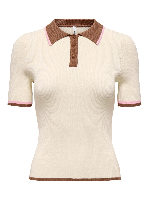 Resim Only Onlmeddı Ss Contrast Polo Cc Knt Kadın T-Shirt 15363165