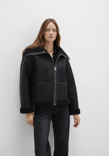 Resim Mavi Dik Yaka Kadın Mont M1110718-900