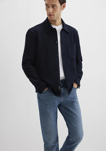 Resim Mavi Erkek Uzun Kol Gömlek M0211772-83699