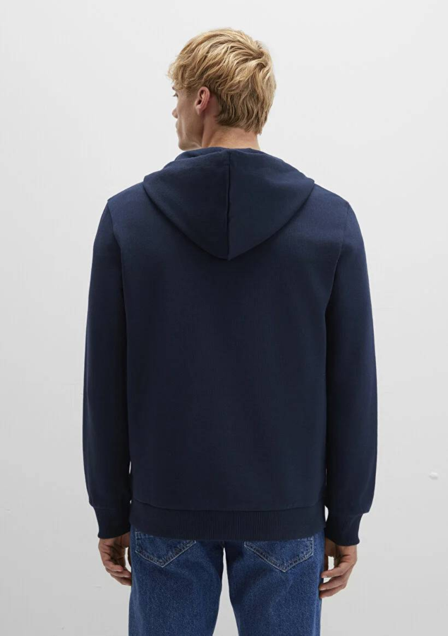Resim Mavi Kapüşonlu Full Erkek Sweat M0S10423-70490