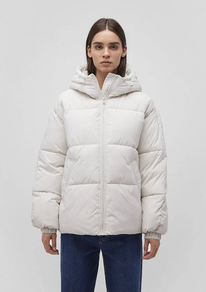 Resim Mavi Kısa Şişme Kadın Mont M1110199-83746