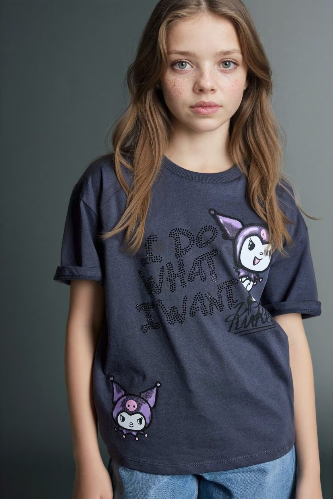 Resim Defacto Kız Çocuk T-shirt G8185A8/AR1