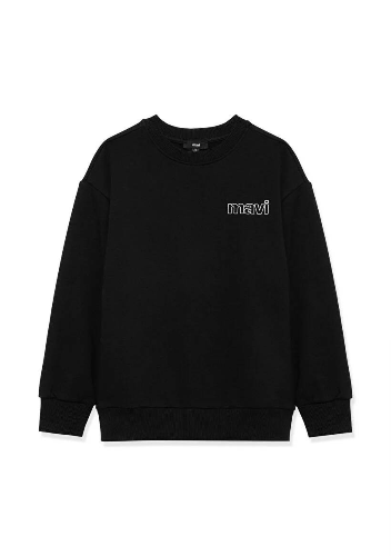 Resim Mavi Logo Baskılı Erkek Çocuk Sweat M6S10034-900