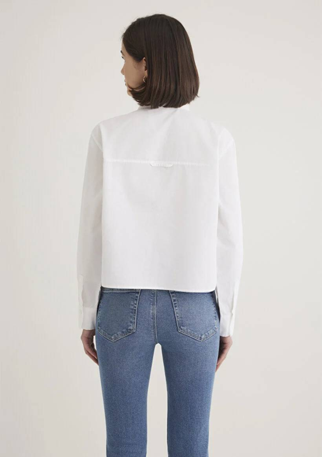 Resim Mavi  Kadın Uzun Kol Gömlek M1211026-620