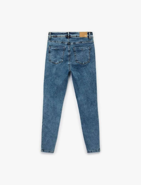Resim Koton Kadın Jean Pantolon 6Wal40026Md