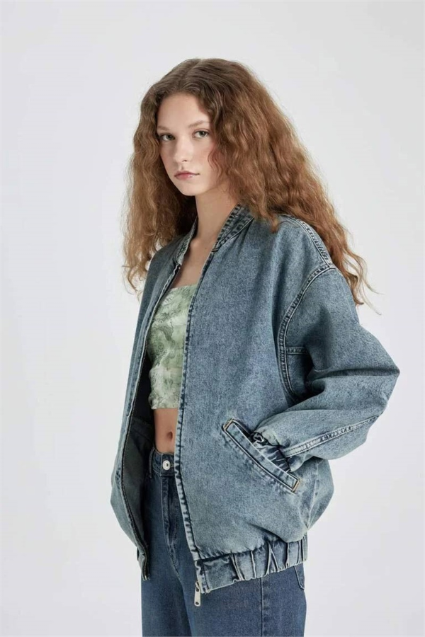 Resim Defacto Kadın Jean Ceket C1508AX/NM28