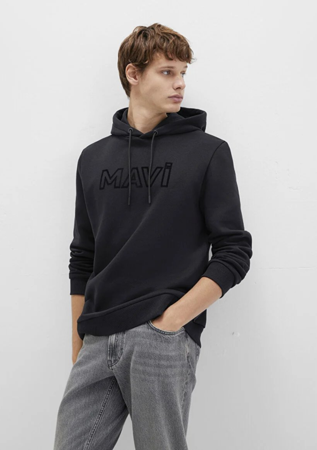 Resim Mavi Baskılı Erkek Sweat M0610941-900