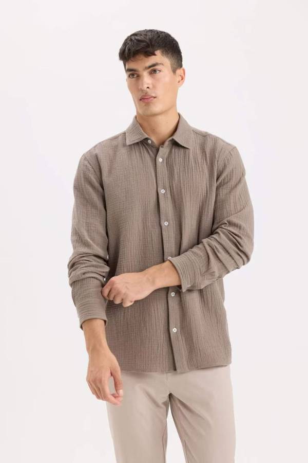 Resim Defacto Erkek Uzun Kol Gömlek W7832AZ/BN312