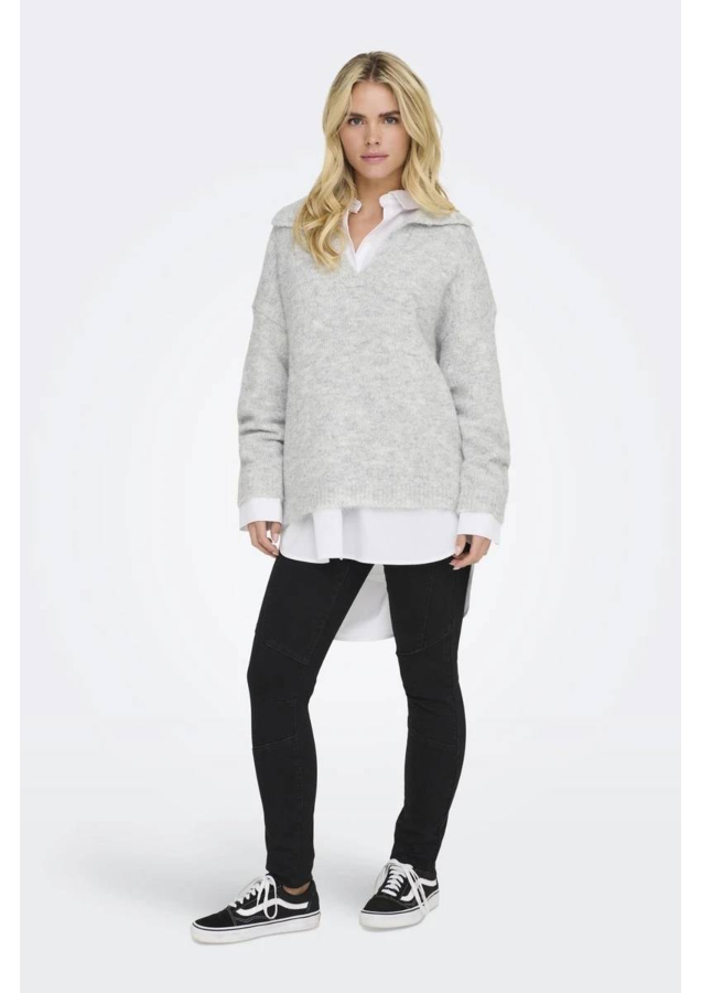 Resim Only Onlmaggıe Lıfe Ls Splıt Neck Cc Knt Kazak 15324310