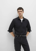 Resim Mavi Uzun Kol Erkek Gömlek M0210294-900