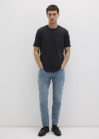 Resim Mavi Kısa Kol Erkek T-Shirt M066483-900