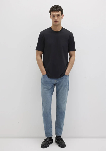 Resim Mavi Kısa Kol Erkek T-Shirt M066483-900