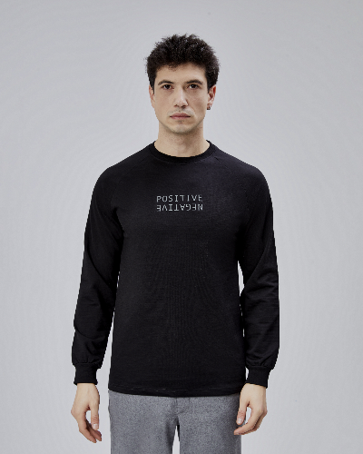 Resim Paul&More Erkek Sweat Pozitif Baskı Reglan Kol Bürümcük