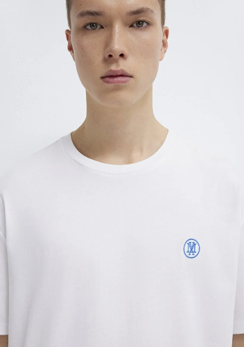 Resim Mavi Logo Nakışlı Erkek T-Shirt M067074-620