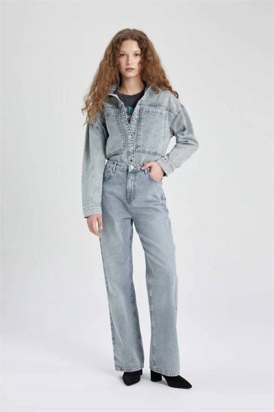 Resim Defacto Kadın Jean Ceket B9315AX/NM55