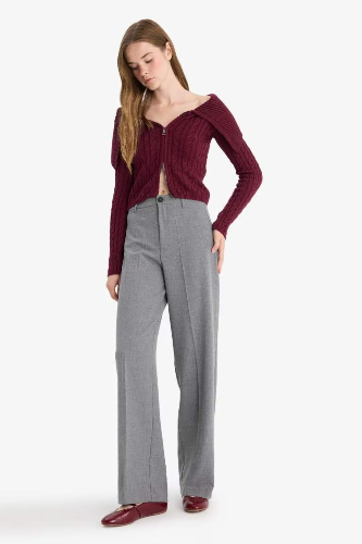 Resim Defacto Kadın Kanvas Pantolon F6214AX/GR394