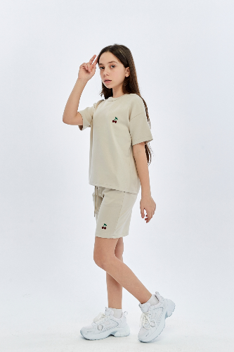 Resim Yenikoza Kız Çocuk Şort Takım