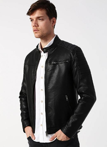 Resim Jack & Jones Jjerocky Jacket Noos Erkek Deri Mont Ve Ceket 12147218
