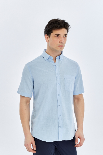 Resim Süvari Cotton Regular Erkek Kısa Kol Gömlek SGM2017700010