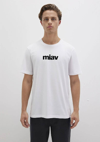 Resim Mavi Miav Baskılı Erkek T-Shirt M067153-602