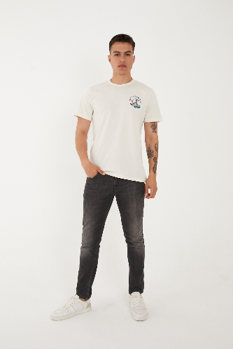 Resim Paul&More T-004 Skull Erkek T-Shirt