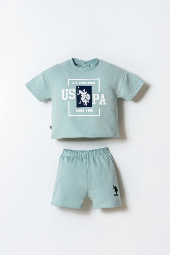 Resim U.S. Polo Assn Bebek Erkek Bebek Şort Takım Usb2868