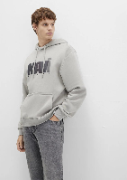 Resim Mavi Baskılı Erkek Sweat M0S10199-70093