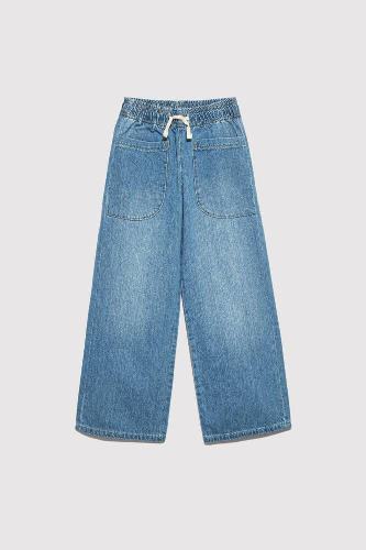 Resim Mavi Loco Kız Çocuk Jean Pantolon M7010405-A3047