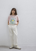 Resim Mavi Kız Çocuk Kanvas Pantolon M7010048-70057