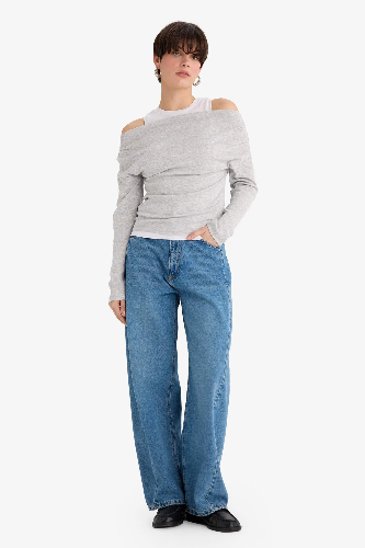 Resim Defacto Kadın T-shirt G6336AX/GR93