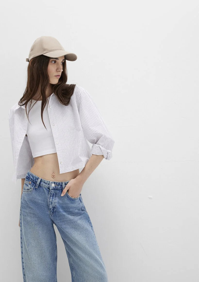 Resim Mavi Kadın Uzun Kol Gömlek M1211297-88614